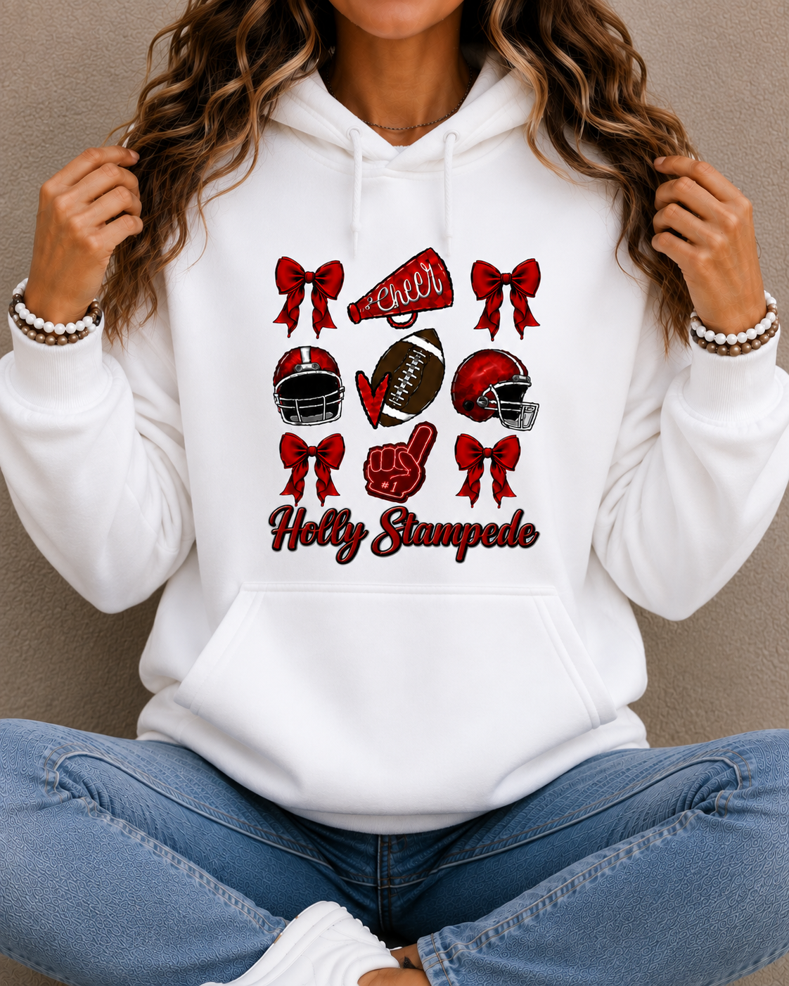 Holly Bronchos Cheer & Football Spirit Wear | Gildan Softstyle T-Shirt, Crewneck Sweatshirt or Hoodie