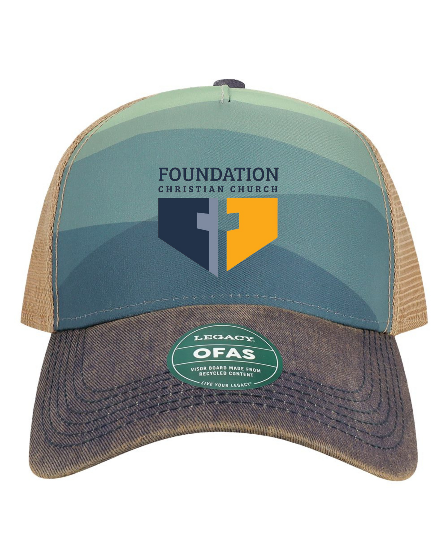 Foundation Christian Church Legacy Rolling Mountains Five Panel Trucker Snap Back Hat