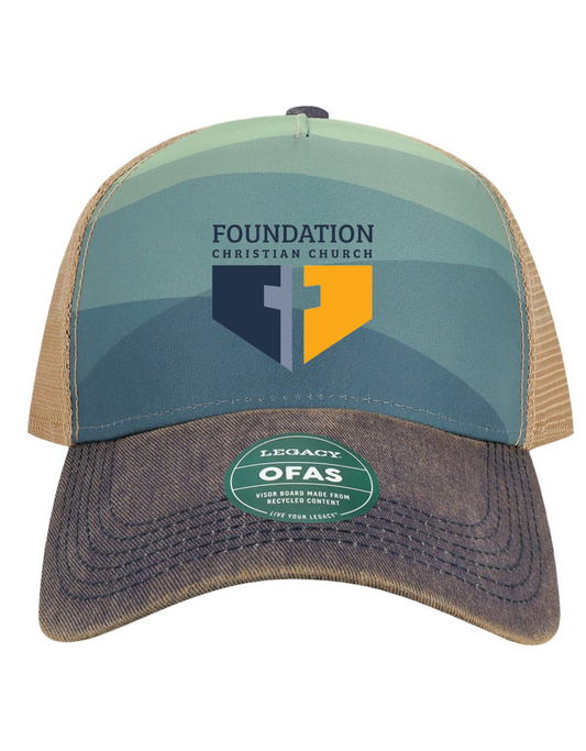 Foundation Christian Church Legacy Rolling Mountains Five Panel Trucker Snap Back Hat