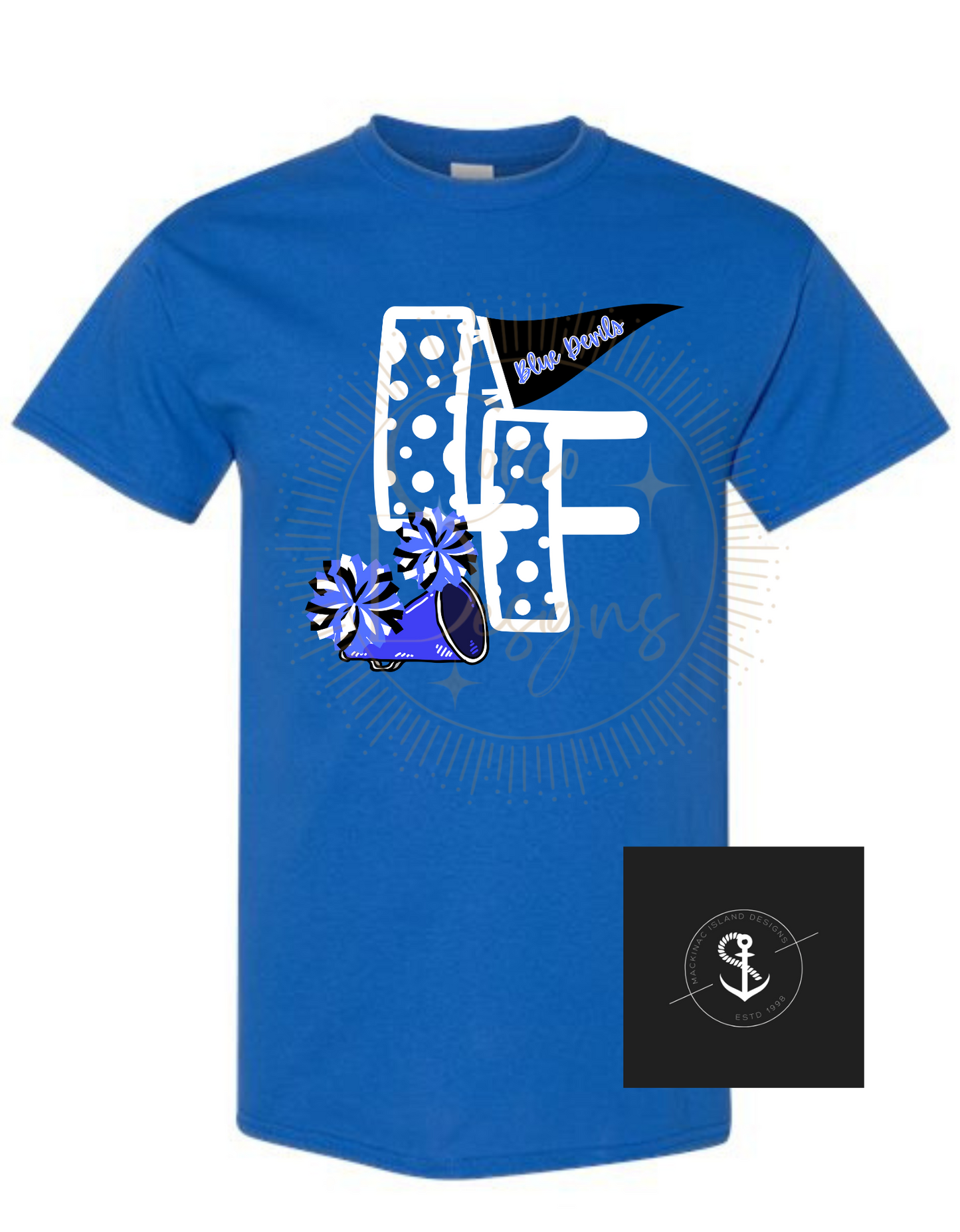 LF Lake Fenton Polka Dot Cheer T-Shirt Sizes Infant, Toddler, Youth Sizes