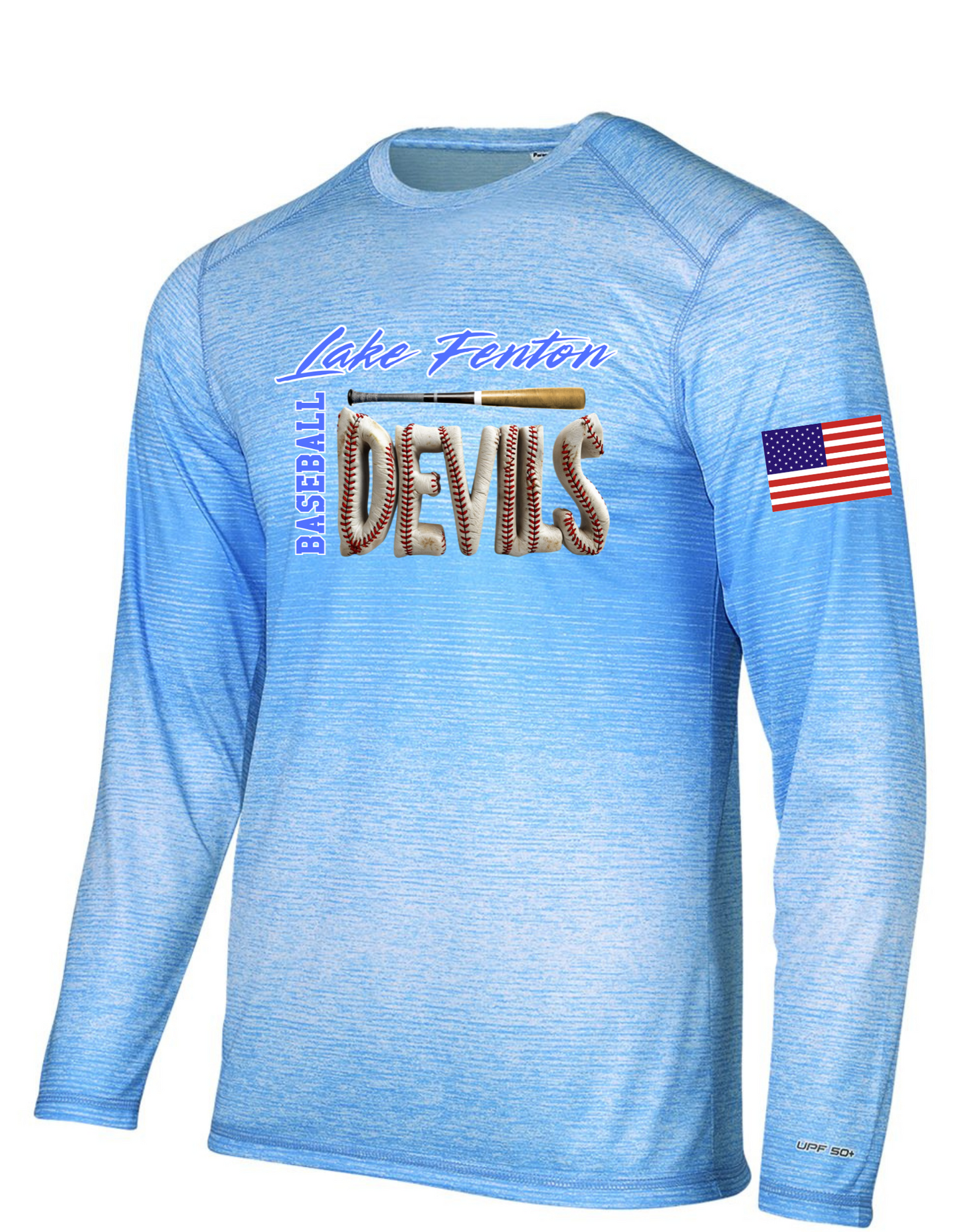 Lake Fenton Baseball Paragon UPF 50 Performance Adult Long Sleeve