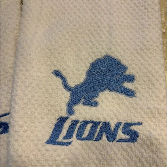 Lions Football Set of 2 Cotton 16 x 26 Towels, Kitchen Towels, Bar Towels, Hand Towels