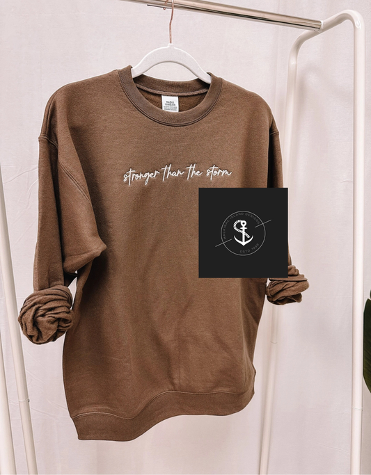 Embroidered Stronger Than The Store Crewneck Unisex Fit Sweatshirt Sizes Small - 2XL